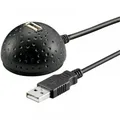 Produktbild: USB 2.0 Hi-Speed Verlängerungskabel mit Standfuß, schwarz, 1,50m