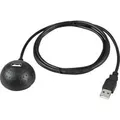Produktbild: USB 2.0 Verlängerungskabel, USB-A Stecker > USB-A Buchse schwarz, 1,5 Meter, Buchse mit Standfuß