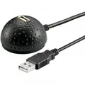 Produktbild: USB 2.0 Hi-Speed Verlängerungskabel mit Standfuß, schwarz, 1,50m