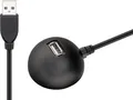 Produktbild: Goobay 68913 USB 2.0 Hi-Speed Verlängerungskabel mit Standfuß, Schwarz, 1.5 m - 