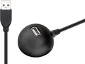 Produktbild: USB 2.0 Hi-Speed-Verlängerungskabel mit Standfuß, schwarz 1,5m