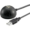 Produktbild: USB 2.0 Dock Verlängerungskabel A-Stecker an A-Buchse mit Standfuß 1,5m schwarz