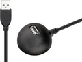 Produktbild: Goobay® USB-A-Verlängerung mit Standfuß, 1,5 m, schwarz, 2,5 W, 0,5 A, 480 Mbits