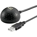 Produktbild: USB 2.0 Docking-Ball Verlängerung Kabel A/A mit Standfuß 1,5m schwarz