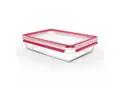 Produktbild: Emsa Frischhaltedose Clip & Close Glas , Rot , Glas , 3,0 L , rechteckig , 22.8x8x32.8 cm , lebensmittelecht, luftdichter Verschluss, auslaufsicher, mikrowellengeeignet, stapelbar , Küchenzubehör, Vorratsbehälter, Frischhaltedosen