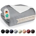 Produktbild: Premium Sherpa Kuscheldecke flauschig - Wohndecke Kuscheldecke 150x200 cm - O...