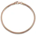 Produktbild: Materia Beads Armband Silber 925 Schlangenkette Rosegold 3mm SA-144-18,5cm