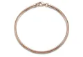 Produktbild: Materia Armkette Damen Rosegold Schlangen Armband 3mm SA-144, Sterlingsilber, rosevergoldet