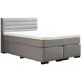 Produktbild: Sun Garden BX 1750 Kokomo Boxspringbett Holzwerkstoff/Stoff mit Federkernmatratze - Silber