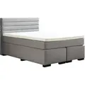 Produktbild: Boxspringbett - silber - H2/H3 - inklusive Topper - 140x200 cm
