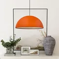 Produktbild: bamyum Lipeo Metall Pendelleuchte, Hängelampe Orange Küche 40 cm, Hängeleuchten & Pendelleuchten, Küchenlampe Hängend, Lampe Vintage