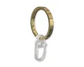 Produktbild: INTERDECO Gardinenring Flachringe mit Faltenhaken, für 20 mm Ø Gardinenstangen, (Packung, 16-St., Messing-Optik), Metall