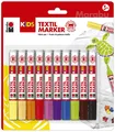 Produktbild: Marabu 314000000002 Marabu KiDS Textilmarker, 10 x 3 ml, 10er Blister