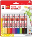 Produktbild: 1 bis 40x Marabu KiDS Textilmarker, 10 x 3 ml, 10er Blister - SPARE BIS ZU 53%