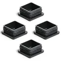 Produktbild: Enkotrade 4 Stück Lamellenstopfen für Vierkantrohre, 45x45 mm, Rohrabdeckung aus hochwertigem Polyethylen Kunststoff, Stopfen, Endstopfen, Kappen, Gleiter | Rohrstopfen Quadratisch