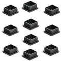 Produktbild: Enkotrade 10 Stück Lamellenstopfen für Vierkantrohre, 45x45 mm, Rohrabdeckung aus hochwertigem Polyethylen Kunststoff, Stopfen, Endstopfen, Kappen, Gleiter | Rohrstopfen Quadratisch