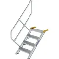 Produktbild: Günzburger Steigtechnik Treppe 45° Stufenbreite 600 Mm 4 Stufen Aluminium Geriffelt - 600244