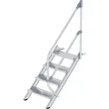 Produktbild: Alu-Treppe 45 Grad 4 Stufen B 600 mm lichte Höhe 830 mm Ausladung 1058 mm,