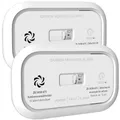 Produktbild: VisorTech CO Sensor: 2er-Set Digitale Kohlenmonoxid-Melder, 85 dB, Display, DIN EN 50291 (Kohlenmonoxidmelder tragbar, Kohlenmonoxid-Alarmdetektor, Rauchmelder)
