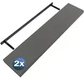 Produktbild: Casaria 2x Wandregal Matt Grau mit Halterung 110cm Schwebend