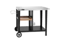 Produktbild: Royal Gourmet Grillablagetisch Grilltisch mit 85x50 cm Edelstahlplatte, 3-Etage Grillwagen, Mobiler Mehrzweck-Küchenwagen