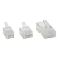 Produktbild: InLine 73018 10er Pack Modularstecker, 8P8C RJ45 zum Crimpen auf Flachkabel (ISDN)