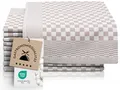 Produktbild: ZOLLNER 10er Set Geschirrtücher Baumwolle in 46x70 cm - super saugstarke und robuste Küchentücher – waschbar bis 60°C – in braun kariert - Gastronomiequalität - Oeko Tex® Zertifiziert