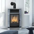 Produktbild: Fireplace Lyon Eckkaminofen Stahl Schwarz | Speckstein - Schwarz
