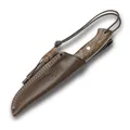 Produktbild: Joker CN144-P Jagdmesser Ranger – 11 cm Klinge, Walnussholzgriff, braune Lederscheide mit Feuerstahl – Outdoor-, Angel-, Jagd- und Campingmesser