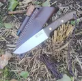 Produktbild: Joker Messer Ranger Walnuss Bushcraft Lederscheide Feuerstarter Fixed Blade
