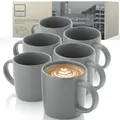 Produktbild: SÄNGER Leeds Shadow | Kaffeebecher teilig, Steingut Tassen Set für 6 Personen, Tassen, spülmaschinen- mikrowellenfest, Coffee Mug Teetasse, Kaffeetassen dunkelgrau 380 ml | VALUE COLLECTION