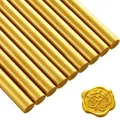 Produktbild: 11mm 15 Stücke Klebe Pistole Siegellack Wachs Sticks für Retro Vintage Wachs Siegel Stempel und Brief, Ideal für Hochzeit Einladungen, Karten Umschläge, Schneckenpost, Geschenk Verpackung (Gold)