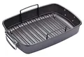 Produktbild: MasterClass Deep Roasting Tin mit Rack, Bratgeschirr für Backofen und Herd, Heavy Duty, rostfrei mit PTFE, PFOA und BPA frei Antihaft, spülmaschinenfest, 20-Jahres-Garantie, 40x28cm
