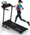 Produktbild: KINETIC SPORTS Elektrisches Laufband KST4600FX klappbar - 1100 Watt DC-Motor bis 12 km/h, 12+1 Programme, 40 cm breite Lauffläche, bis 120kg