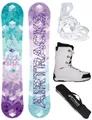 Produktbild: Airtracks Snowboard Damen Snowboard Set Akasha Zero Rocker »Mod. 25/26 (4er-Pack, 4 St), Snowboard + Bindung Master W + Boots + SB Bag / 144 147 150 153 cm