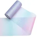 Produktbild: Tüllstoff Regenbogen Glitter Tüll Tischläufer 15cm x 9m Farbverlauf Tüllband ...