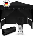 Produktbild: Kronenburg Faltpavillon 3x3m - Wasserfest, UV-Schutz 50+, 4 Seitenteile, schwarz