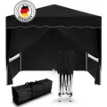 Produktbild: Kronenburg Pavillon 349, schwarz, 3 x 3m, höhenverstellbar, wasserdicht, faltbar