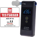 Produktbild: ACE-Instruments Alkoholtester AF-33, digital, mit LCD-Display, polizeigenau