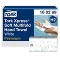 Produktbild: Tork Xpress weiche Multifold Papierhandtücher 100289 - H2 Premium Falthandtücher für Handtuchspender - weich und saugfähig, 2-lagig, weiß - 21 x 150 Tücher