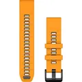 Produktbild: Garmin Silikon 22mm - Quickfit - Silikon-Armband für FENIX 8 - 47mm Spark Orange/Graphit