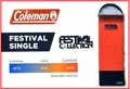 Produktbild: Coleman Festival Single Sleeping Bag Schlafsack Mumienschlafsack Camping +4°C