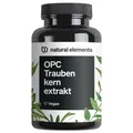 Produktbild: natural elements OPC Traubenkernextrakt – 90 Kapseln – reines OPC aus französischen Weintrauben