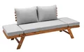 Produktbild: Dehner Gartenliege Sofa Macao, inkl. Polster, 196 x 75 x 70 cm, FSC®-zertifiziertes Holz, individueller Komfort dank höhenverstellbarer Seitenteile
