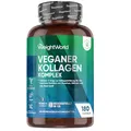 Produktbild: Veganes Kollagen - Mit Hyaluron, Zink, MSM, Vitamin C & E - Vitamin C trägt zur normalen Kollagenbildung für die normale Funktion der Haut bei (EFSA) - 2 Monate Vorrat - Kollagen Kapseln - WeightWorld