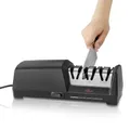 Produktbild: Oleio Messerschärfer elektrisch - 3-Stufen Diamant Messer schärfen - Grob, Fein & Polieren - 15° Winkel - 70 dB - Messerschleifer - Schleifer für Küchenmesser - Multischleifer - Schleifmaschine Messer