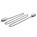 Produktbild: Serviettenklammer & Kette Länge 65cm Serviettenhalter versilbert Serviettenkette