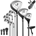 Produktbild: COSTWAY komplettes Herren Golfschläger Set, 9/11 teilige Golfschlägersätze rechtshändig mit Regenhaube, Golfset mit 1 Driver & 3 Fairway & 4 Hy...