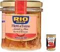 Produktbild: 12x Rio Mare Filettini di Tonno all'Olio di Oliva con Peperoncino Thunfischfilets in Olivenöl mit Chili, handgemacht 130g + Italian Gourmet polpa 400g