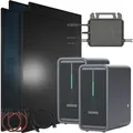 Produktbild: SUNNIVA Balkonkraftwerk 1840W mit 2 Marstek B2500-D 2,24kWh Solarspeicher Wechselrichter inkl.5m Kabel 4x460W Solarmodule Bifazial Fullblack Glas-Glas